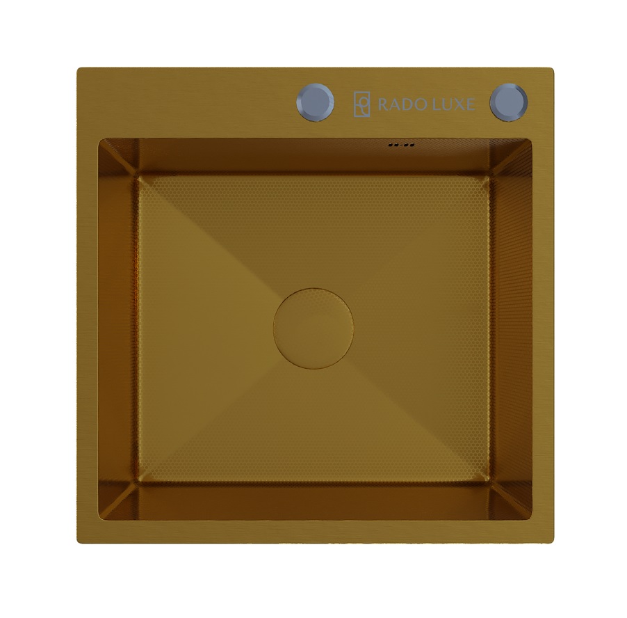 Мойка настол.монтаж   RADO LUXE 5050 БРОНЗА ДЕКОР 50 х 50   (3,0)   22см      (1/1шт)