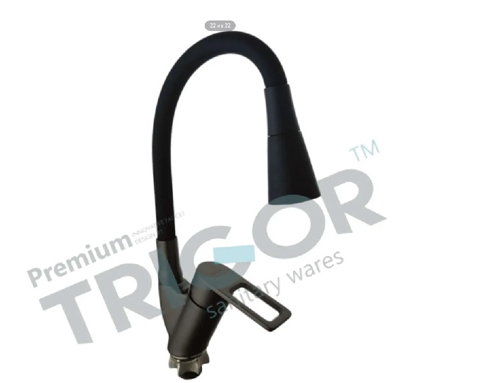 008F  D8-LD-FB-404  TRIGOR Смеситель ГРАФИТ  излив  ЧЕРНЫЙ  гайка к40    (10/1шт)