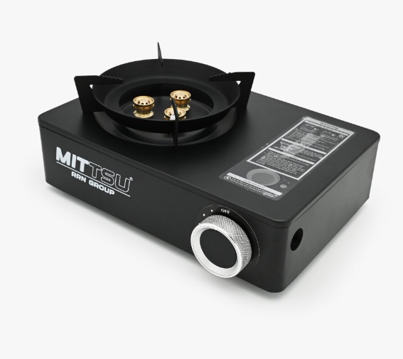 Плита газовая в пласт. кейсе, черная  M6415B   MITTSU  (6/1)