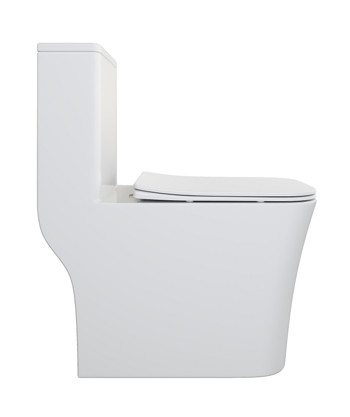 Унитаз-моноблок  SINGLE  безобод.гориз,690х340х755мм,д/пласт,б/съем,м/л RADOLUXE