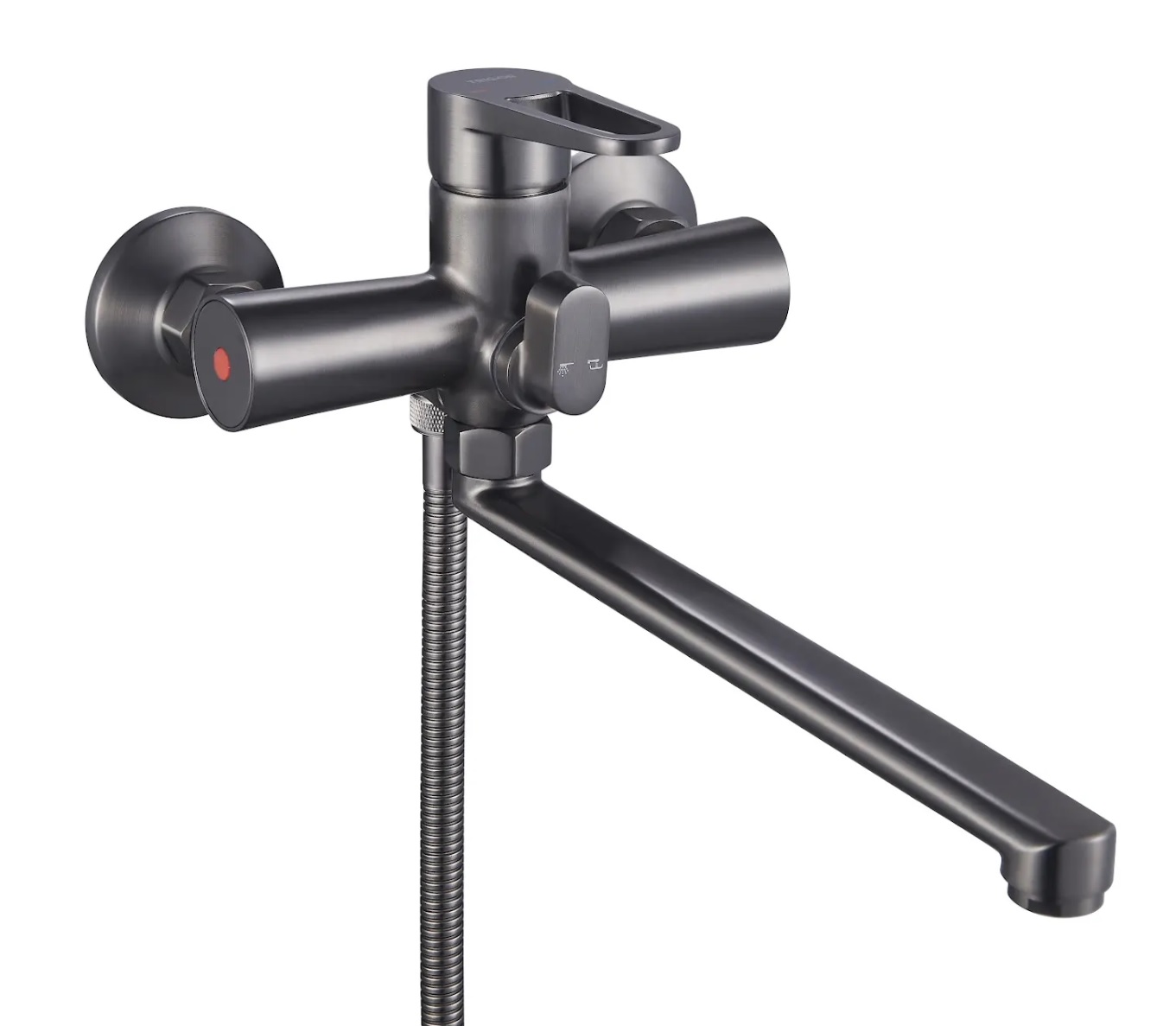 005NEW  C6-FB-402  TRIGOR Смеситель  д/ванны ГРАФИТ  евро  к35    (10/1шт)