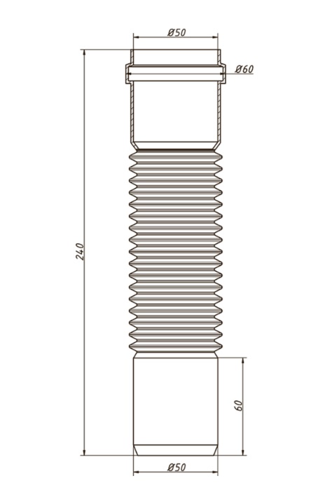 К   Патрубок компенсационный    50    соед. ВН  гибкий  для канализации   (1/100)