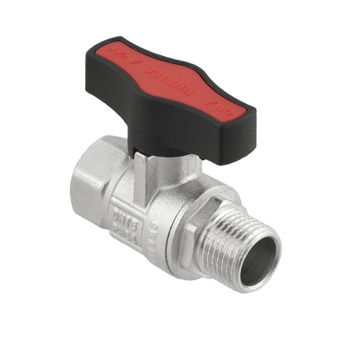 Кран  RAFTEC   GOLD шар.   1/2  HВ ЧБ никель PN 64  185*C   GRDV01   (GERMANY)  (140/35шт)