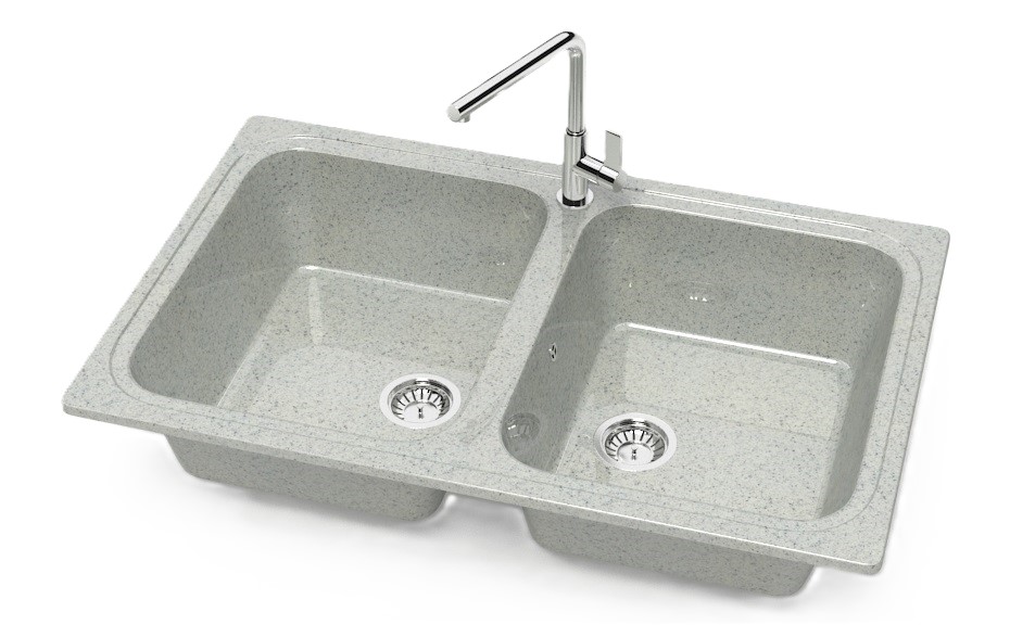 Мойка глянец   L20G36   СВЕТЛО-СЕРЫЙ  780x500x195  GLANZ   (1/1шт)