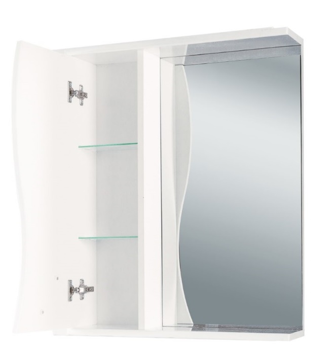 55  Зеркало   СИЕНА 55  ЛЕВЫЙ/белый   550х140х700 RADO Арт. 00021   (1/1шт)