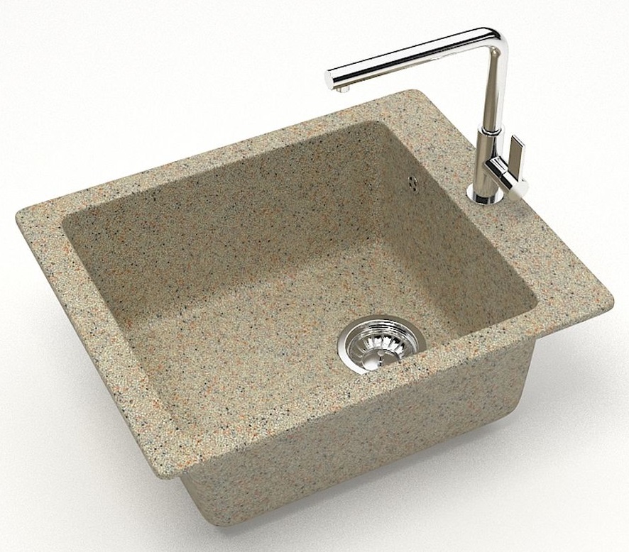 Мойка мат.    J8G34 Линди ПЕСОЧНЫЙ  500x425x195  GLANZ   (1/1шт)