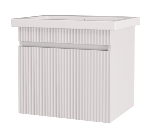 Т60  Тумба подвесная Минор 60 (Белый матовый) 560х429х700  1 ящ. под умыв.  Сомо 60   Арт.22053