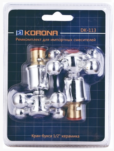 Ремкомплект универс.     DK-113   (ручка крест. металл.+букса) (БЛИСТЕР) (ПАРА)   (36/1шт)
