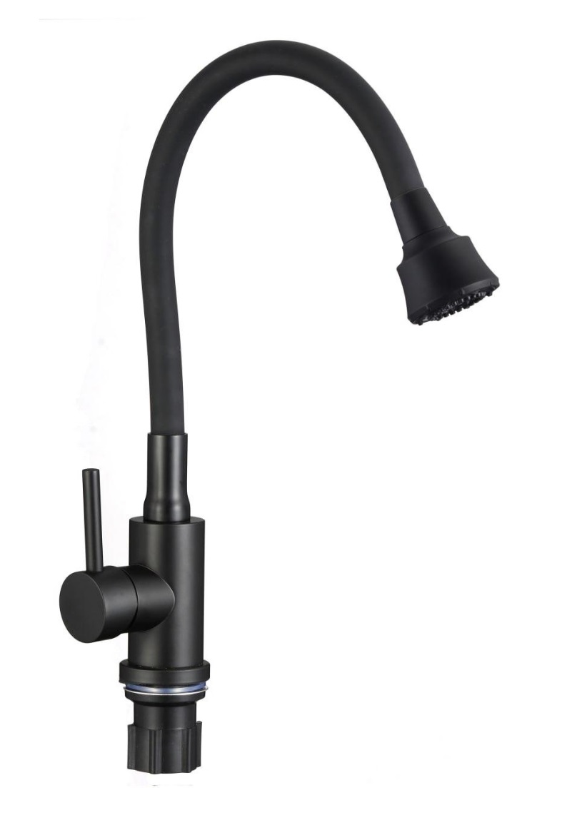 008   Смес кухня     FMARK   FS8288H-01 корпус ЧЕРНЫЙ,излив ЧЕРНЫЙ   (6/1шт)