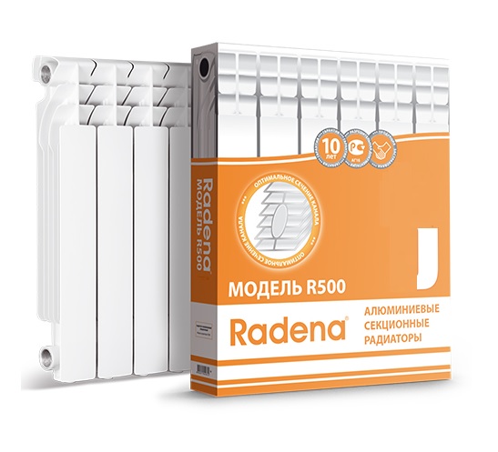 Радиатор АЛЮМИНИЕВЫЙ  500/85  RADENA  R 500    (10 секции)