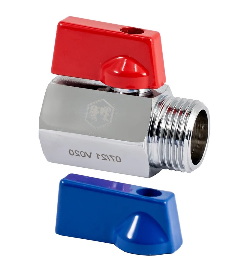 Кран мини шаровый хром   1/2 ВН   PF bmv352  (20)