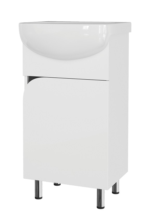 Т45   Тумба напольная Мирай 45 423х246х700  1дв. под умыв.  Уют 45  Арт.22039