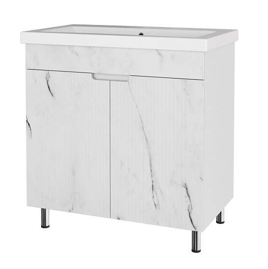 Т60  Тумба напольная Сидней 60 (Мрамор) 560х429х700  2 дв. под умыв.  Сомо 60  Арт.22076