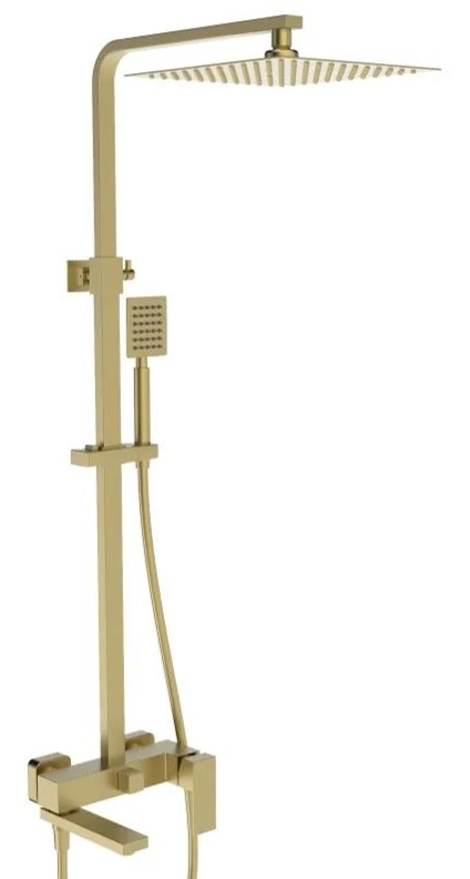 Душевая стойка   DOKORONA   ZM-7764-18K   3-х функциональная. излив 25 см.  НЕРЖ/БРОНЗА   (1/1шт)