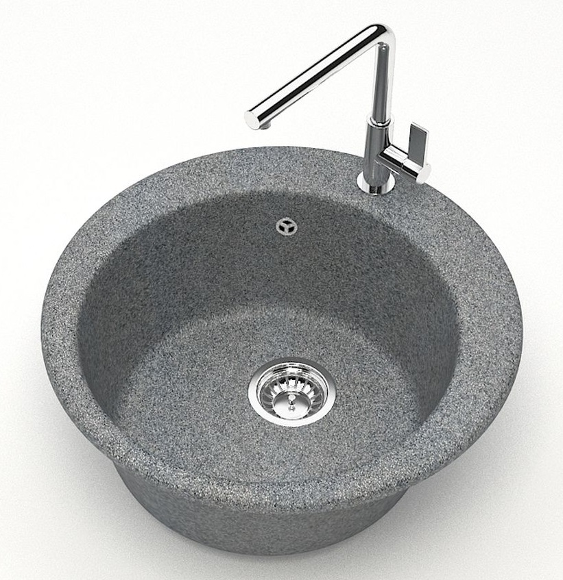 Мойка мат.   J30G35 Виктори  ТЕМНО-СЕРЫЙ  475x475x180  GLANZ   (1/1шт)