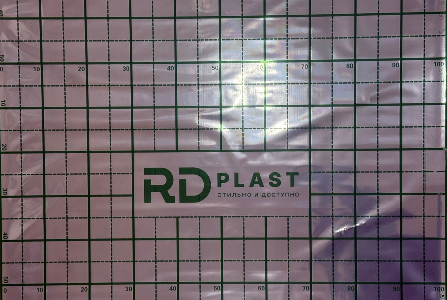 . Пленка ламинир. с разм. RD-Plast  разметка  GREEN (плотность 120 мкр)   (50м) 133п.