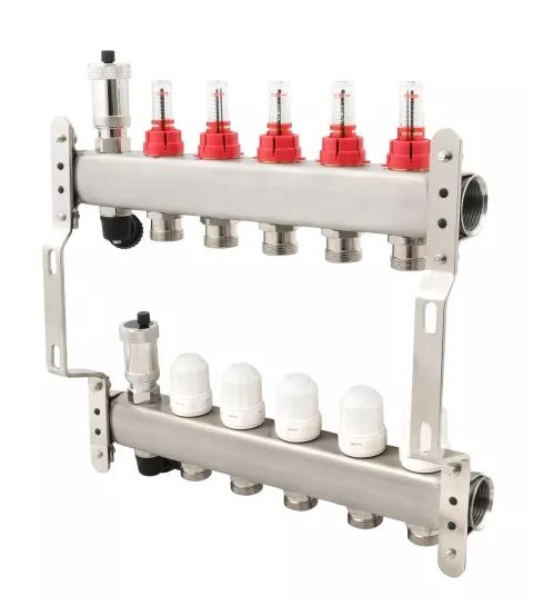 Коллектор с расходомерами нерж. 1 х 11 выхода  PolMark  PSMF111-K  (1/4шт)