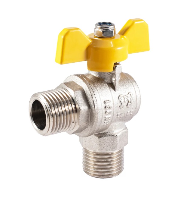 Кран  газовый угловой   1/2 * 1/2  ШШ  PROFACTOR   gbv 336М  (100/10шт)