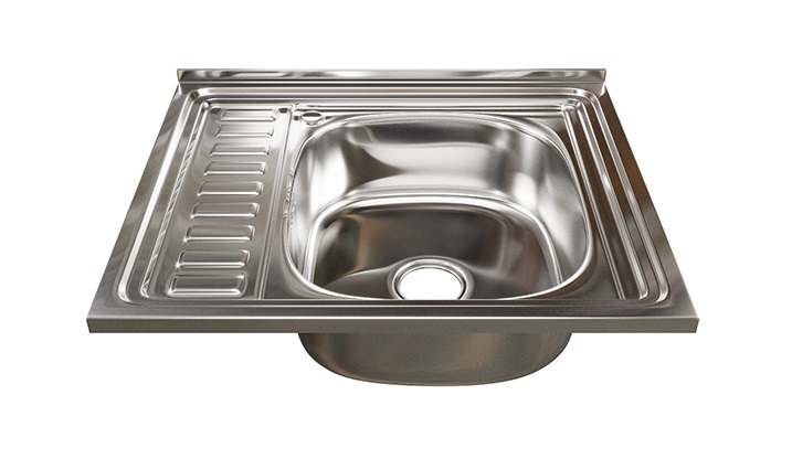 0.6   Мойка накладная  60 х 50-R   (0,6)  правая, 16см  с сифоном, выпуск 3 1/2  RADO LUXE  (15/1шт)