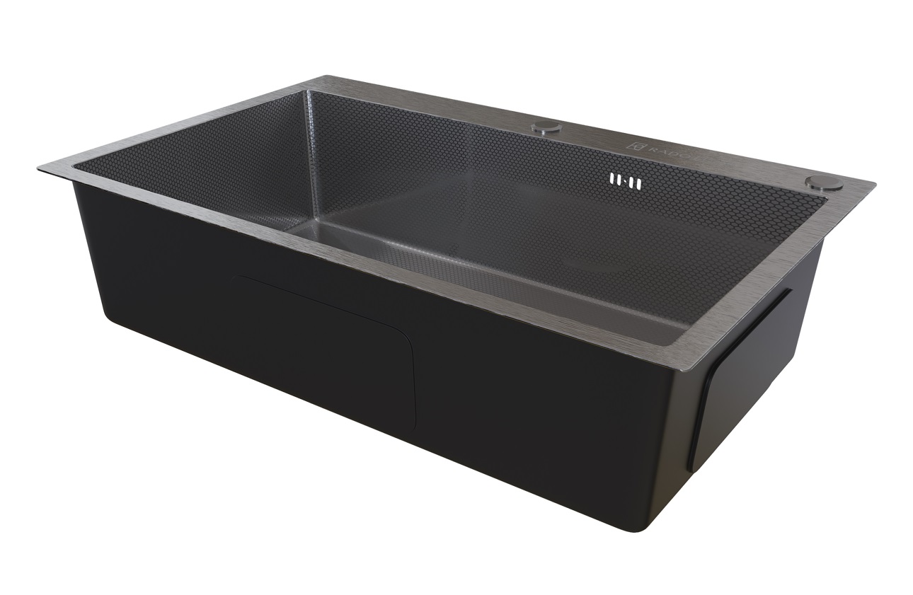 Мойка настол.монтаж   RADO LUXE 7750A   САТИН ДЕКОР  77 х 50   (3,0)   22см      (1/1шт)