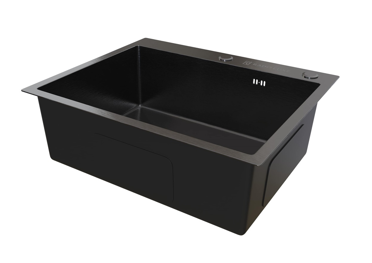 Мойка настол.монтаж   RADO LUXE  60x50 ТЕМНЫЙ ГРАФИТ    6050   (3,0)   22см      (1/1шт)