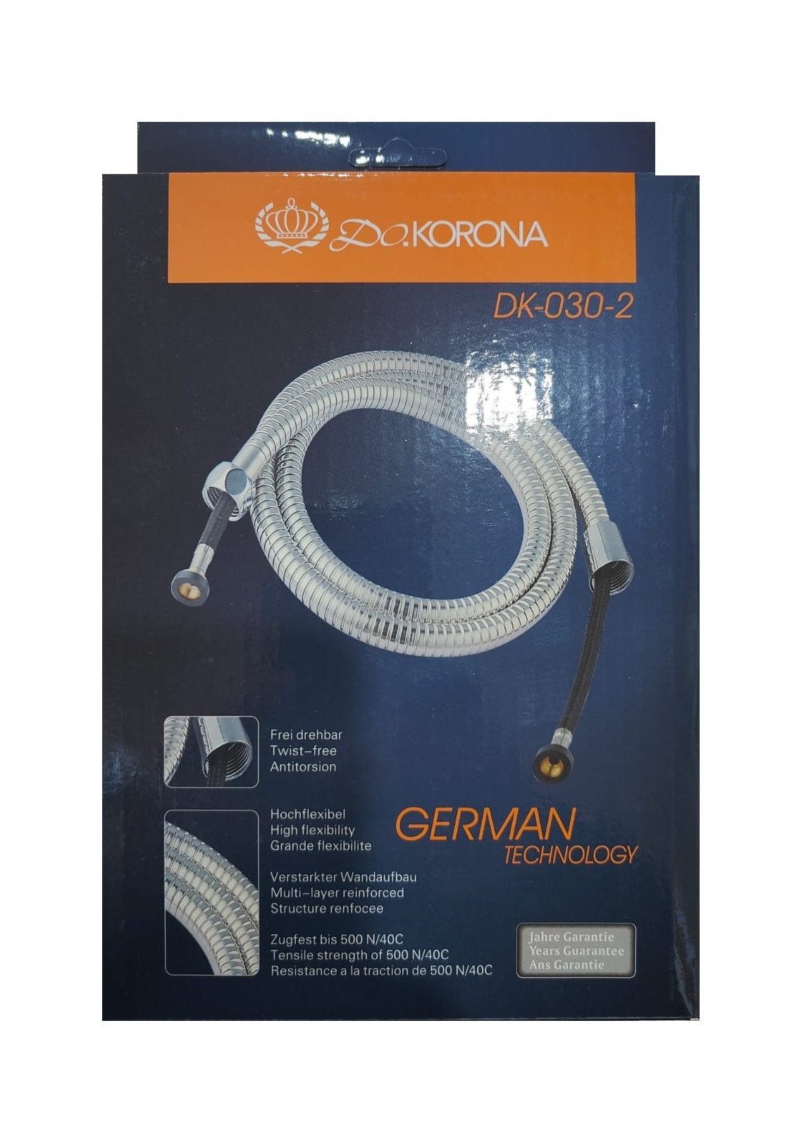 Шланг д/душа (в коробке)   №-030-2   в капроновой оплетке   (60/1шт)