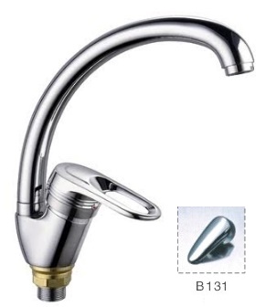 008   Смес для кухни   FAUZT   высокий гусак, 40к. гайка.   FZs863-B131   (ЛАТУНЬ)