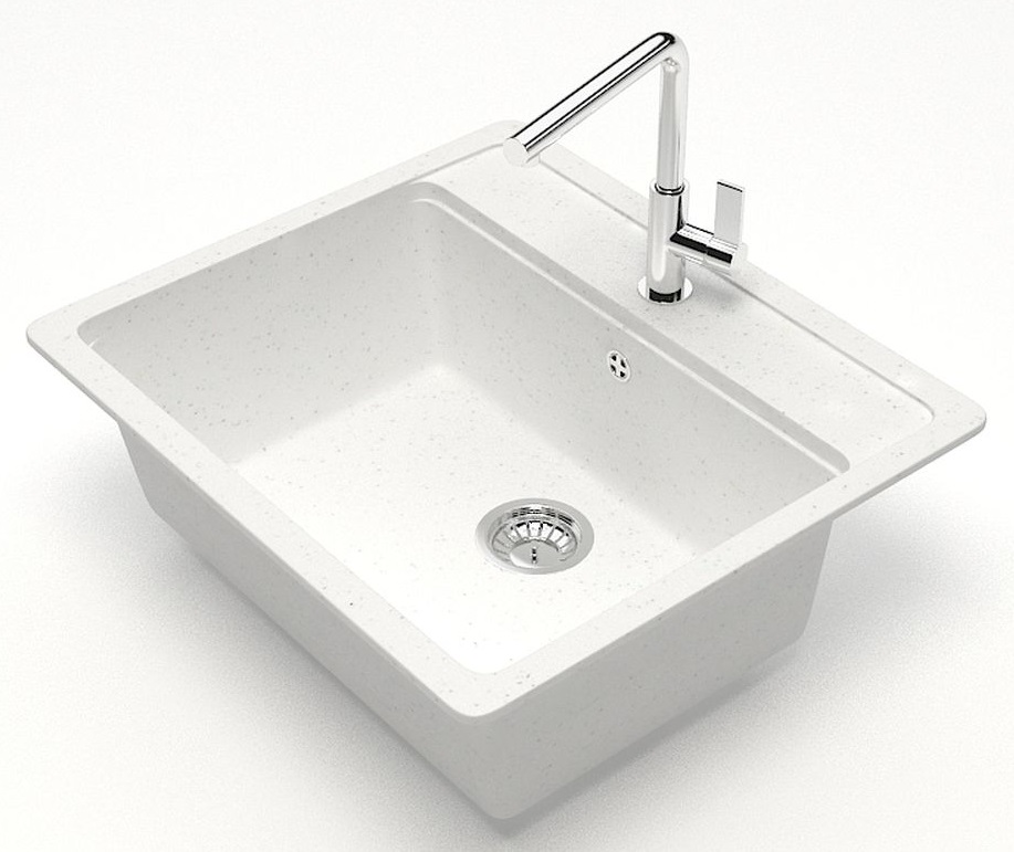 Мойка мат.    J9G31 Джекки  БЕЛЫЙ  570x505x200  GLANZ   (1/1шт)