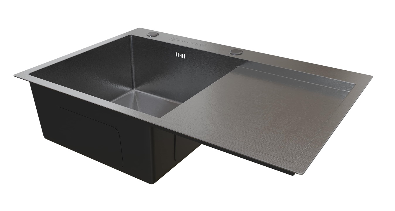 Мойка настол.монтаж   RADO LUXE 7750B-L   САТИН   77 х 50 левая  (3,0)   22см      (1/1шт