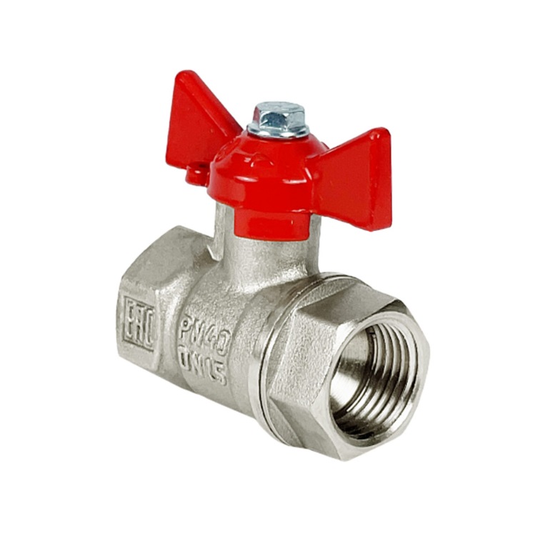 Кран  VALFEX шар. вода    3/4  ВВ КБ никель PN 40    (80/20шт)