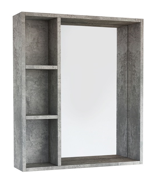 60 Зеркало Ламарти шкаф 600х695х150  ЦЕМЕНТ  00341 RADO
