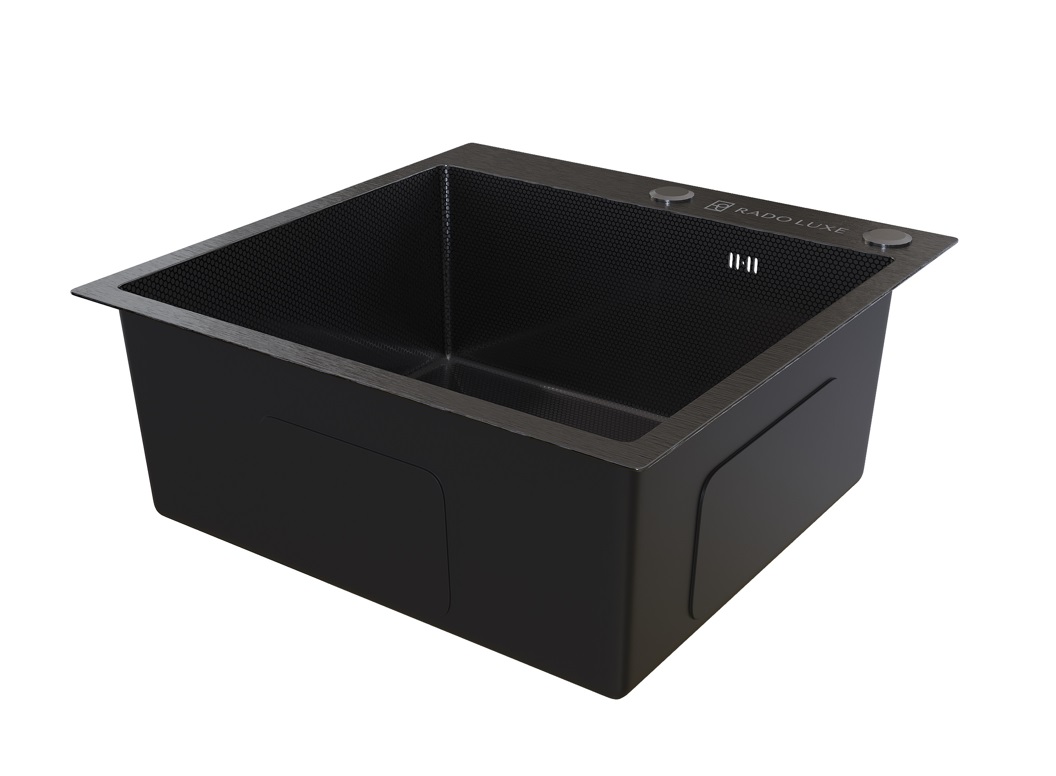 Мойка настол.монтаж    RADO LUXE  50x45  ГРАФИТ ДЕКОР   5045-HG   (3,0)   22см      (1/1шт)