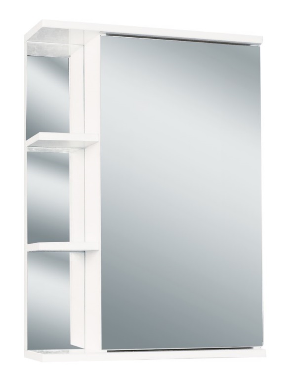 55 Зеркало-шкаф   КЛАССИК 55  ПРАВОЕ/белое  550х150х700   RADO Арт. 00036   (1/1шт)