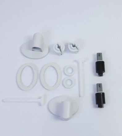 Крепление для сиденья унитаза КР-06 с микролифтом, белый   (250/1шт)