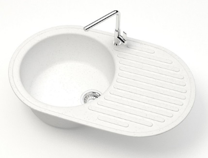 Мойка мат.   J11G31  Наоми БЕЛЫЙ  720x455x190  GLANZ   (1/1шт)