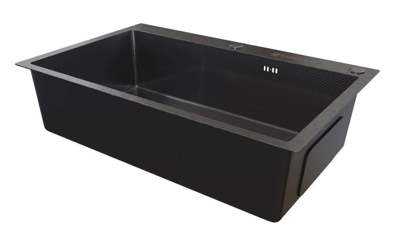 Мойка настол.монтаж   RADO LUXE 7750A  ГРАФИТ ДЕКОР  77 х 50   (3,0)   22см      (1/1шт)