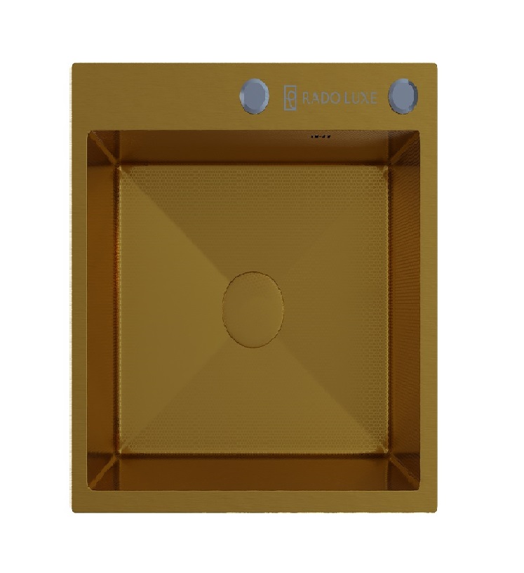 Мойка настол.монтаж    RADO LUXE  44x51 БРОНЗА  ДЕКОР 4451-HBZ   (3,0)   22см      (1/1шт)