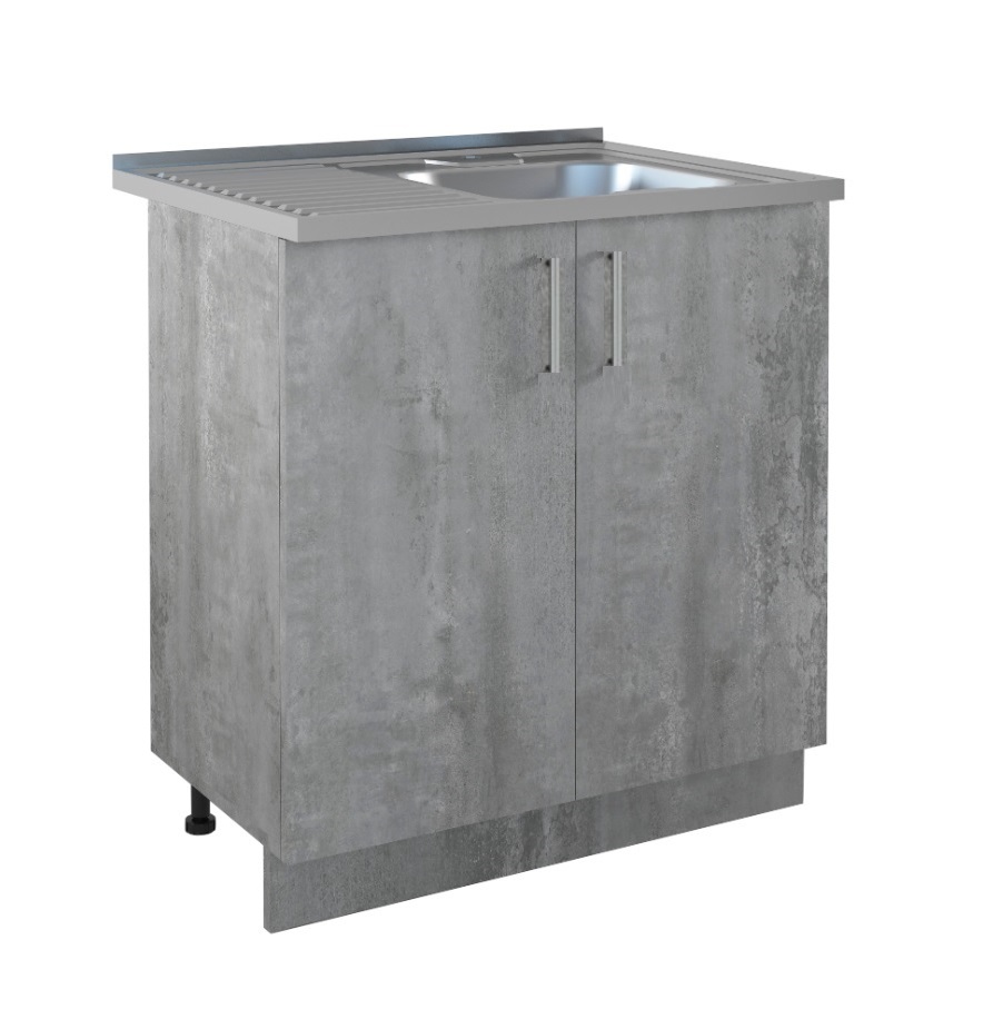 Тумба под накладную мойку 800  бетон (на ножках)   RADO LUXE   (1/1шт)