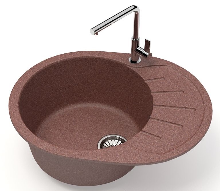 Мойка МАТОВАЯ   R-23  ТЕРРАКОТ  570х440х190 RADO LUXE   (1/1шт)