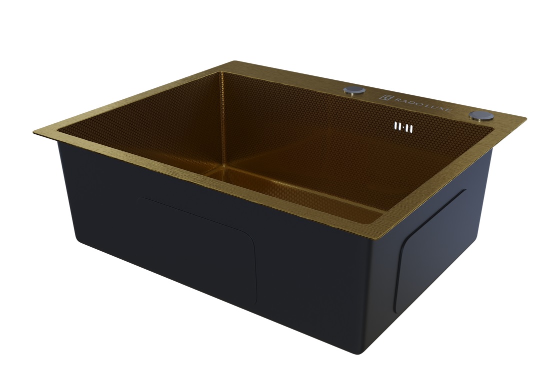 Мойка настол.монтаж   RADO LUXE 6050 БРОНЗА ДЕКОР  60 х 50   (3,0)   22см      (1/1шт)