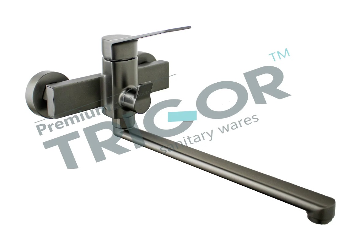 005NEW  R6-FB-363  TRIGOR Смеситель  д/ванны ГРАФИТ евро  к35    (10/1шт)