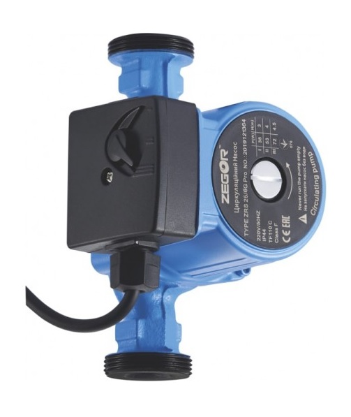 Насос циркуляц.    ZRS 25/6G-180 Pro с кабелем, с гайками   ZEGOR   (8/1шт)