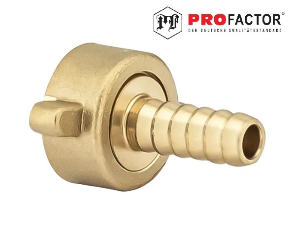 Штуцер латунь    1/2 В х  d9  с накид. гайкой PROFACTOR  tf212.09   (10шт/уп)