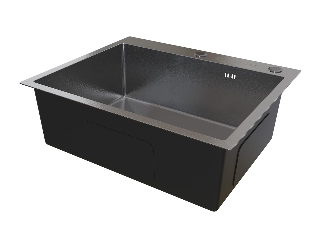 Мойка настол.монтаж   RADO LUXE 6050  СЕРЕБРО    60 х 50   (3,0)   22см      (1/1шт)