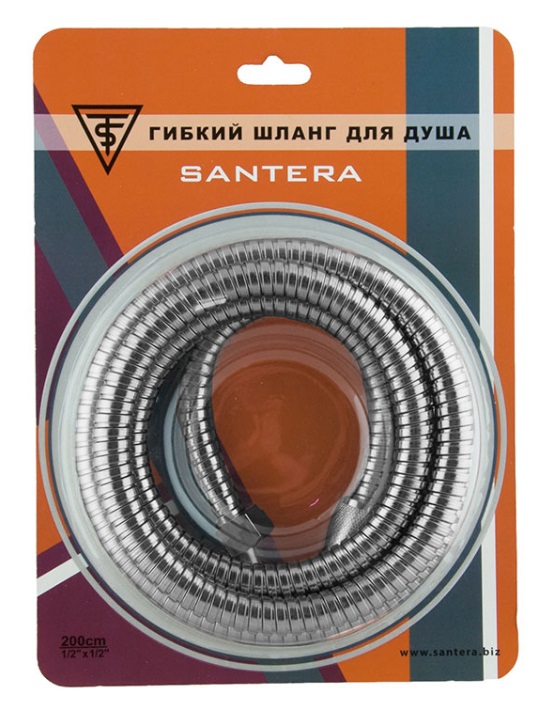 Шланг д/душа (блистер)  SANTERA  ST2600  2-ой замок  200см  (40/1шт)