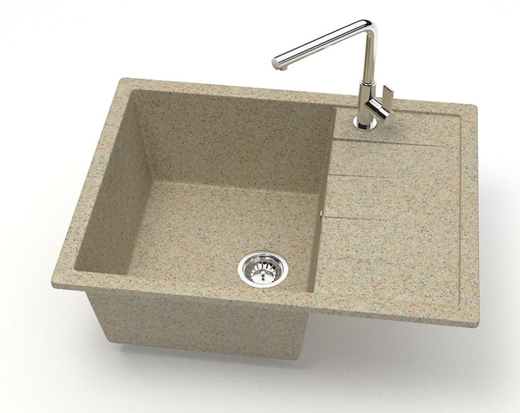 Мойка МАТОВАЯ   R-18  ПЕСОЧНЫЙ (САХАРА)  645х505х185 RADO LUXE   (1/1шт)