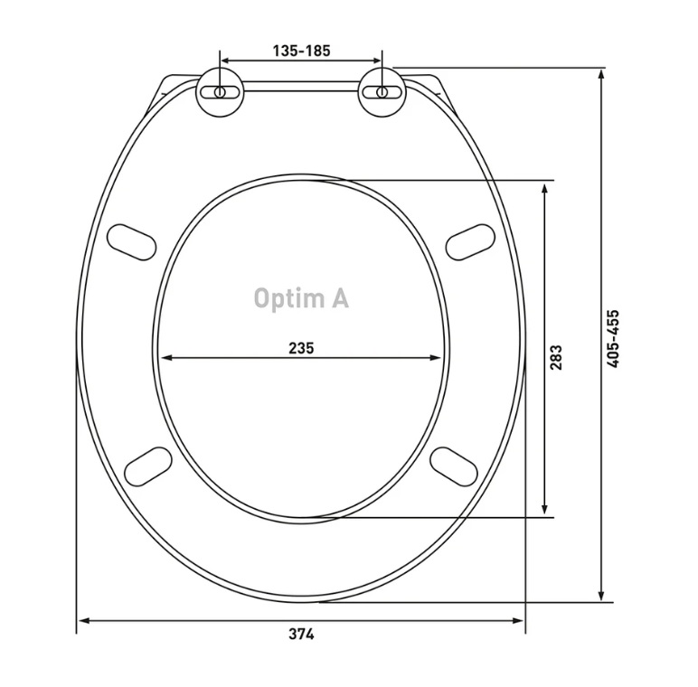 Сиденье для унитаза OPTIM A дюро/универ.креп.(Воротынский,Славута,Бриз,Карина) BERGES