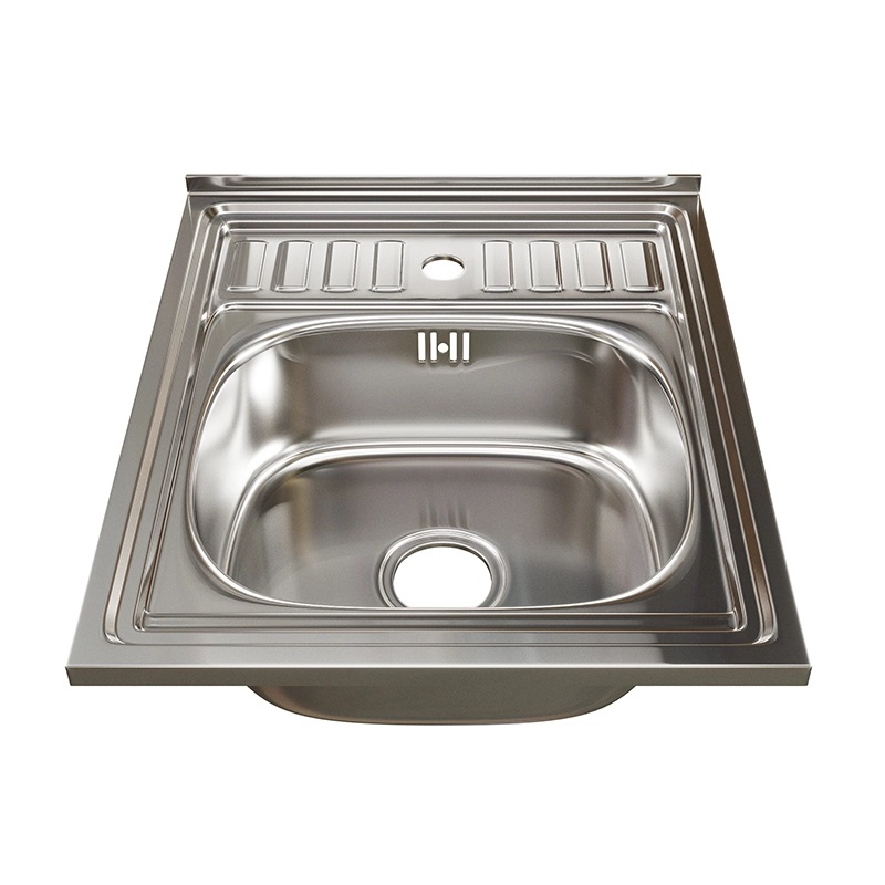 0.6   Мойка накладная  50 х 60   (0,6)   16см  с сифоном, выпуск 3 1/2  RADO LUXE   (15/1шт)