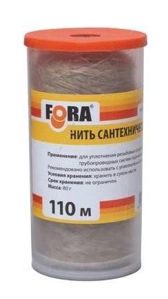 Нить сантехническая льняная   FORA   110м   (10/1шт)