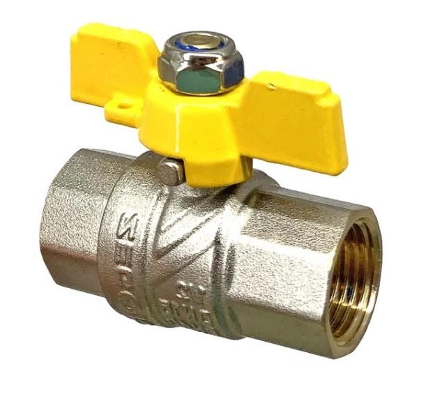 Кран  ZEGOR шар. газ    1/2  ВВ ЖБ никель PN 40  GB11    (120/20шт)